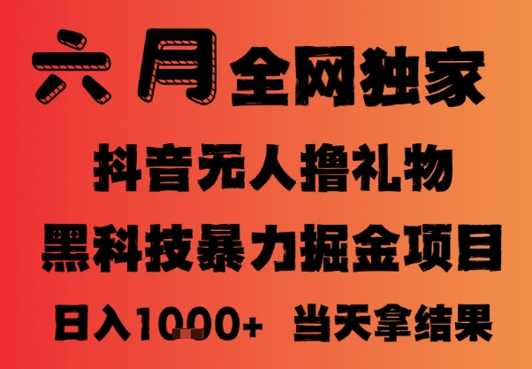25年6月抖音无人直播最新暴力撸音浪掘金,小白可做,可批量矩阵放大,长期稳定日入1k+【揭秘】-风淘社