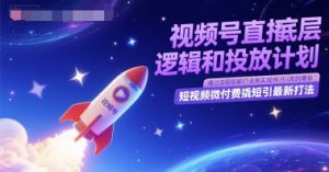 视频号直播底层逻辑和投放计划,短视频微付费撬短引最新打法-风淘社