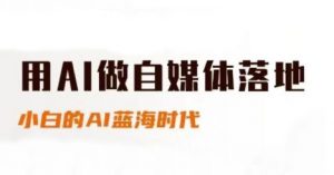 用AI做自媒体落地,适合新手快速入门与进阶,小白的AI蓝海时代-风淘社