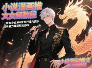 小说漫画推文女频教程，让所有小白从0成为行业内高手，简单暴力兼职轻松挣米-风淘社