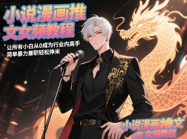 小说漫画推文女频教程,让所有小白从0成为行业内高手,简单暴力兼职轻松挣米-风淘社