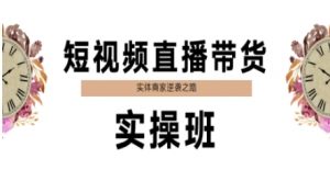 短视频直播带货实操班,实体商家逆袭之路-风淘社