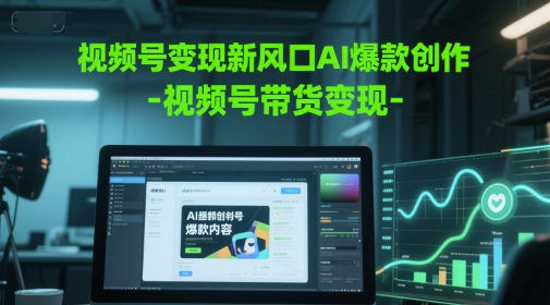 视频号变现新风口AI爆款创作-视频号带货变现-风淘社