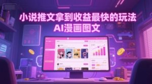 小说推文拿到收益最快的玩法，AI漫画图文-风淘社