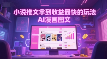 小说推文拿到收益最快的玩法,AI漫画图文-风淘社
