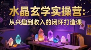 水晶玄学实操营：从兴趣到收入的闭环打造课-风淘社