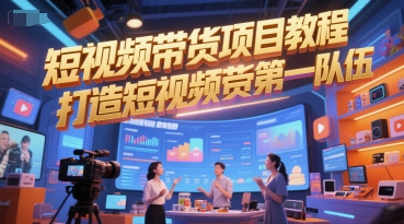 短视频带货项目教程，打造短视频带货第一队伍-风淘社