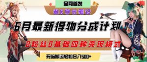 6月份最新得物创作者分成计划2.0玩法,0粉丝0基础四种模式变现,从隐蔽渠道无脑搬运,日入2张-风淘社