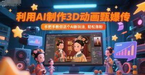 利用AI制作3D动画甄嬛传，流量爆了，手把手教你这个AI新玩法，轻松涨粉-风淘社