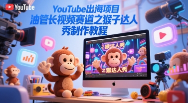 YouTube出海项目,油管长视频赛道之猴子达人秀制作教程-风淘社