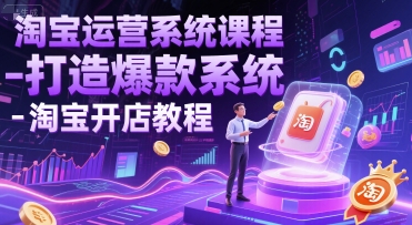 淘宝运营系统课程-打造爆款系统-淘宝开店教程-风淘社