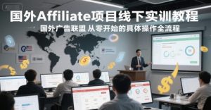 国外Affiliate项目线下实训教程,国外广告联盟从零开始的具体操作全流程-风淘社