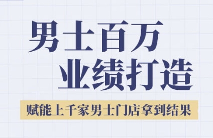 2025男士美业百万业绩打造,赋能上千家男士门店拿到结果-风淘社