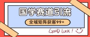 国学赛道精准拓客,自热矩阵日引99+ 获客SOP【揭秘】-风淘社