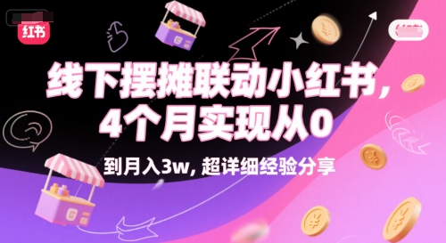 线下摆摊联动小红书,4 个月实现从 0 到月入3w,超详细经验分享-风淘社