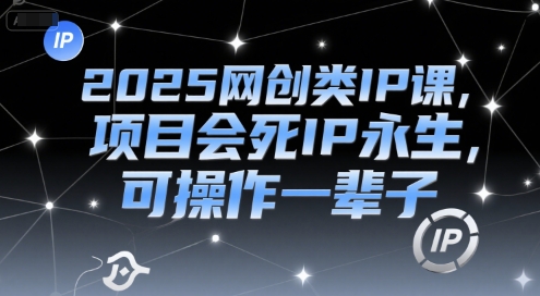 2025网创类IP课,项目会死IP永生,可操作一辈子-风淘社