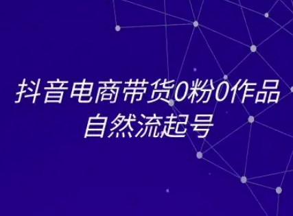 抖音电商带货0粉0作品自然流起号，抖音电商教程-风淘社