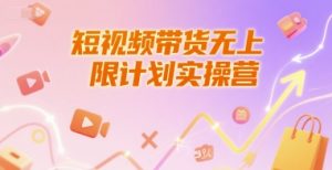 短视频带货无上限计划实操营,新人短视频带货工具流养号破播文案运营篇课程-风淘社