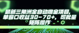 最新AI全自动游戏撸金项目,单窗口收益30-70+,可批量操作【揭秘】-风淘社