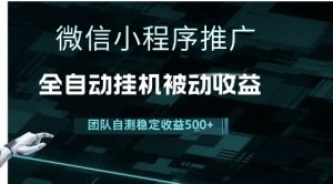 小程序推广项目最新3.0,上手简单,长期稳定,独家引流方法,让你真正实现睡后收入【揭秘】-风淘社