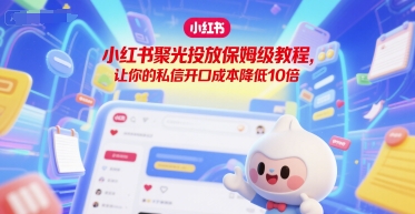 小红书聚光投放保姆级教程,让你的私信开口成本降低10倍-风淘社