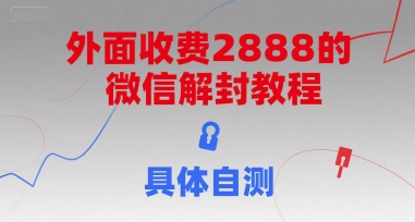 外面收费2888的微信解封教程，具体自测-风淘社