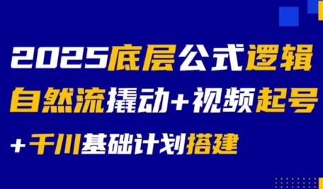 2025底层公式逻辑自然流撬动+视频起号+千川基础计划搭建-风淘社