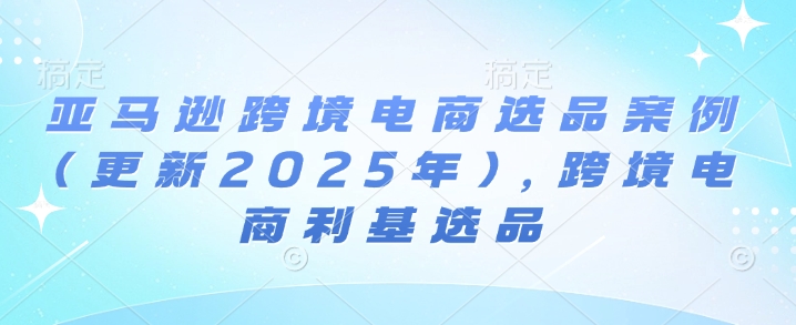 亚马逊跨境电商选品案例(更新2025年7月),跨境电商利基选品-风淘社