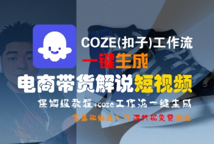 COZE(扣子)工作流一键生成电商带货解说短视频,保姆级教程,0基础快手入门-风淘社