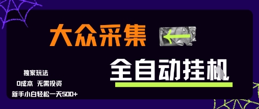 大众采集全自动玩法,新手小白轻松一天5张+,操作简单零成本【揭秘】-风淘社