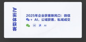 AI实体获客,2025年企业获客新风口:微信+ AI,公域获客,私域成交-风淘社