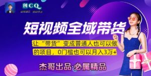 短视频全域带货,让带货变成普通人也可以做的项目,0门槛也可以月入3W-风淘社