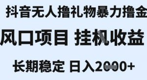 最新风口抖音无人暴力撸金技术,不违规不封号,一个小时收益2k+,小白当天拿结果【揭秘】-风淘社