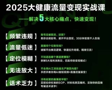 大健康流量全域新增长8.0,三月底线下课视频,大健康万亿蓝海,从类目突围到模式迭代-风淘社
