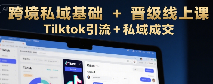 跨境私域基础+晋级线上课,Tilktok引流+私域成交-风淘社