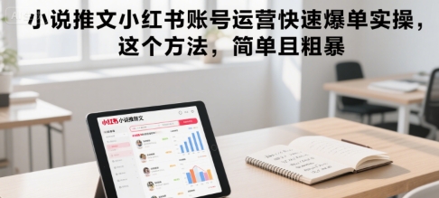 小说推文小红书账号运营快速爆单实操，这个方法，简单且粗暴-风淘社
