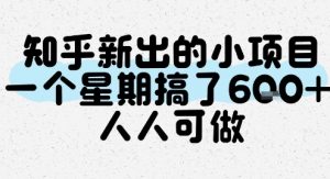 知乎新出的小项目,一个星期搞了6张,人人可做-风淘社