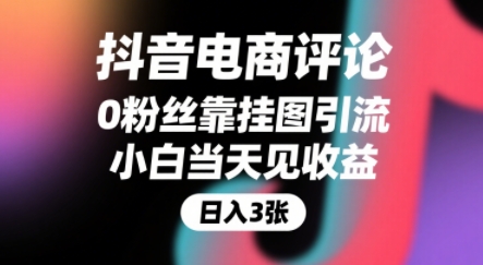 抖音电商评论，0粉丝靠挂图引流，被动挣抖音搜索佣金，小白当天见收益，还能躺挣下级评论增量收益-风淘社
