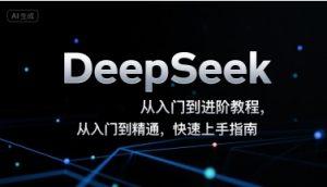 DeepSeek从入门到进阶教程，从入门到精通，快速上手指南-风淘社