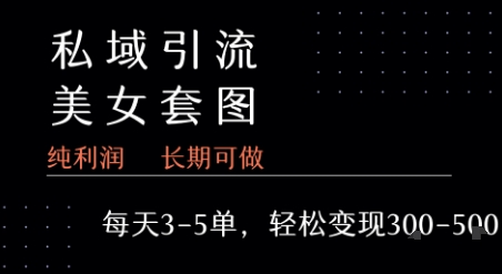 私域卖套图每天3-5单 每单利润99-2张+-风淘社