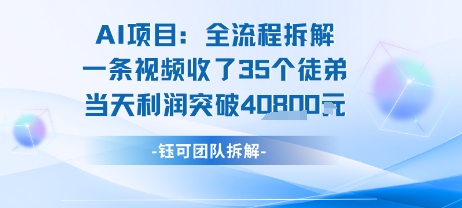 AI收徒变现闭环：一条视频收35人，日入1k+(附完整SOP)-风淘社