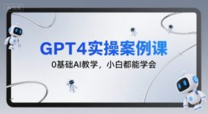 GPT4实操案例课，0基础AI教学，小白都能学会-风淘社