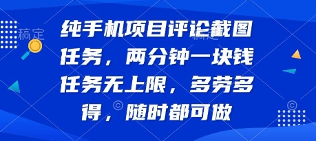 纯手机项目评论截图任务,两分钟一块钱 任务无上限多劳多得,随时随地都能做【揭秘】-风淘社