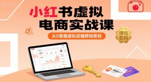 小红书虚拟电商实战课,从0掌握虚拟店铺賺钱密码-风淘社