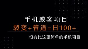 手机威客裂变+管道收益 每天被动收益至少100+-风淘社