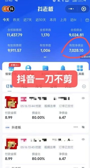 抖音短视频一刀不剪带货,不剪辑,不直播,每天发个视频,等着出单获取带货佣金-风淘社