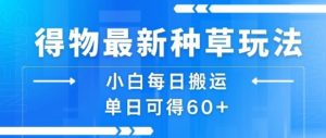 得物最新种草玩法,小白每日搬运单日可得60+-风淘社