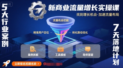 新商业流量增长实操课,找到增长机会,加速流量布局-风淘社