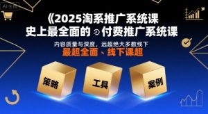 2025淘系推广系统课,史上最全面的付费推广系统课,内容质量与深度,远超绝大多数线下课-风淘社