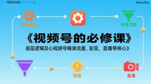 视频号的必修课,视频号的底层逻辑及核心视频号精准流量,变现,直播等核心-风淘社
